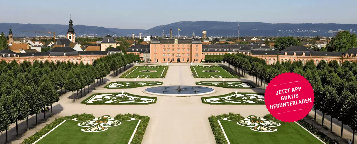 Schloss und Schlossgarten Schwetzingen, Werbebanner zur App „Monument BW“ 