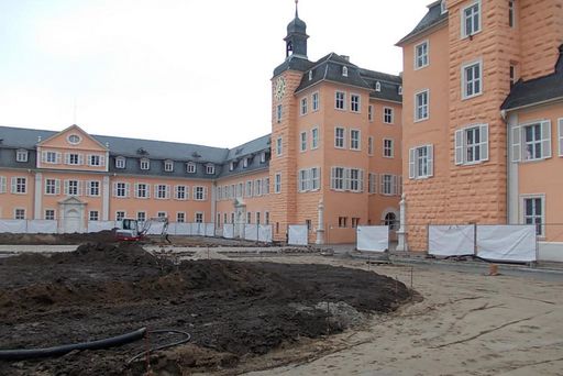 Ehrenhof des Schwetzinger Schlosses am 11. Februar 2015