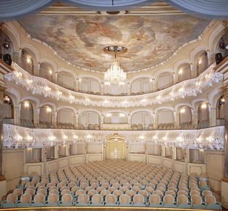 Schwetzingen Palace, auditorium in the Rococo theatre