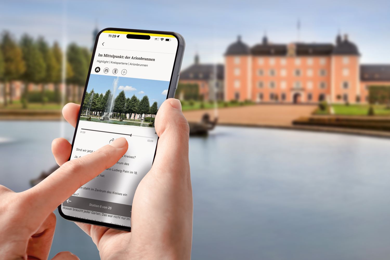 Schlossgarten Schwetzingen, Monument BW App