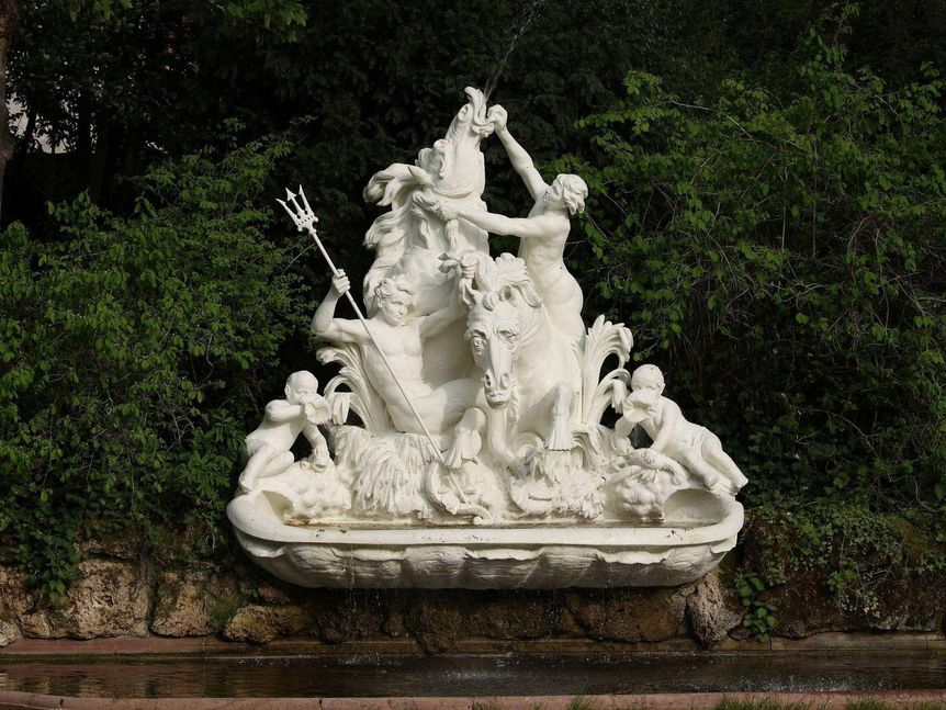 Schloss und Schlossgarten Schwetzingen, Garten, Seepferdbrunnen