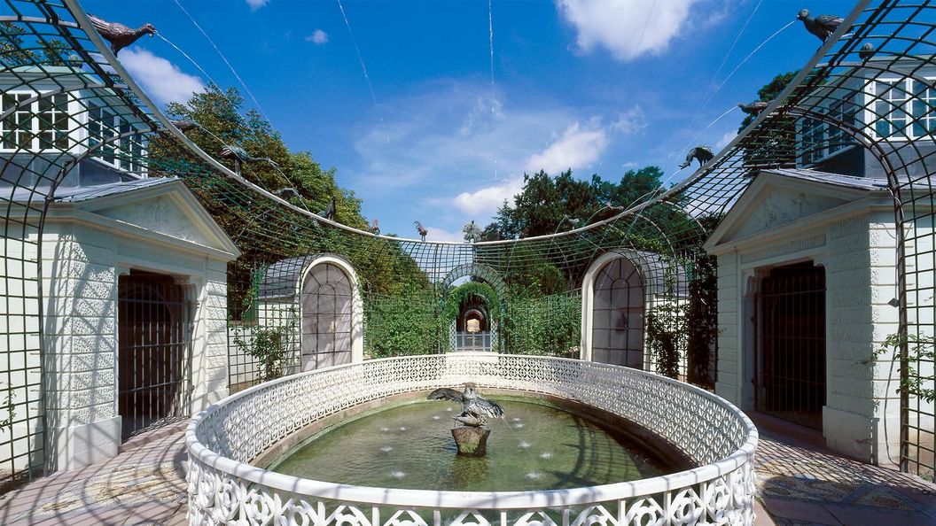 Schlossgarten Schwetzingen Bassin der wasserspeienden Vögel