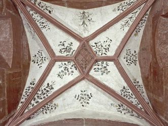 Kreuzrippengewölbe im Turmzimmer von Schloss Schwetzingen