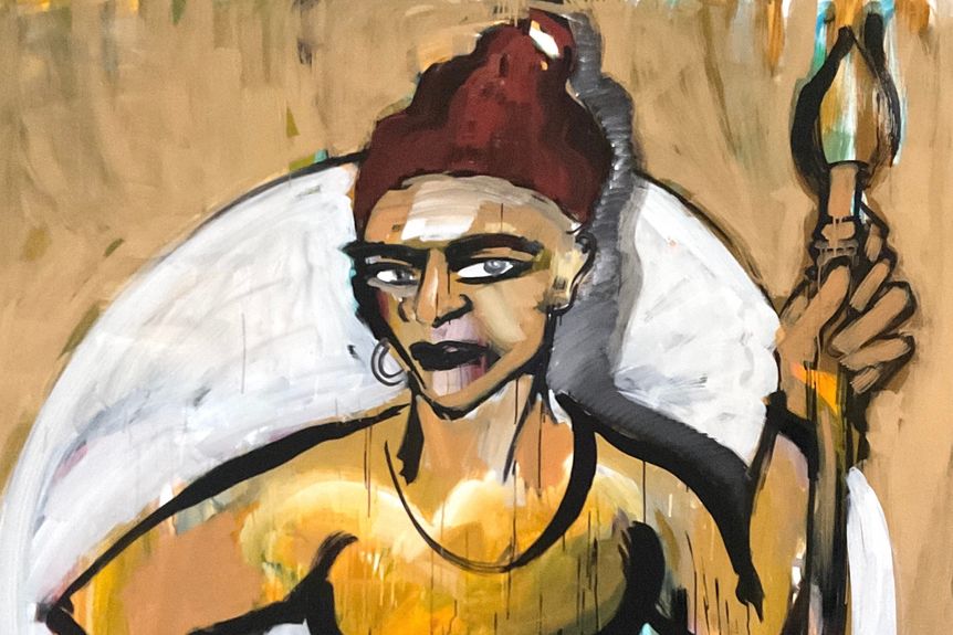 Schloss und Schlossgarten Schwetzingen, Ausstellung „Haltung“, Gemälde Elvira Bach