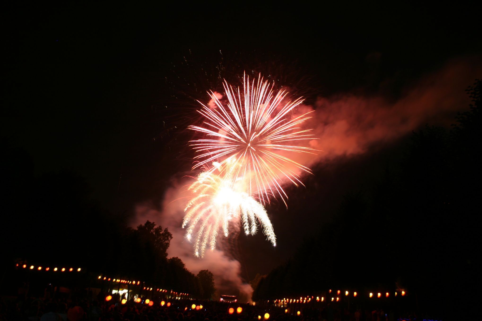 Schloss und Schlossgarten Schwetzingen, Feuerwerk beim Lichterfest