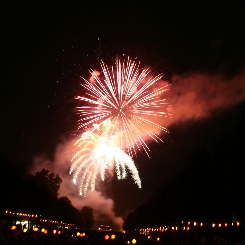 Schloss und Schlossgarten Schwetzingen, Feuerwerk beim Lichterfest