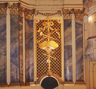 Schwetzingen Palace, palace theater stage detail