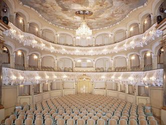 Blick in den Zuschauerraum des Schlosstheaters von Schloss Schwetzingen