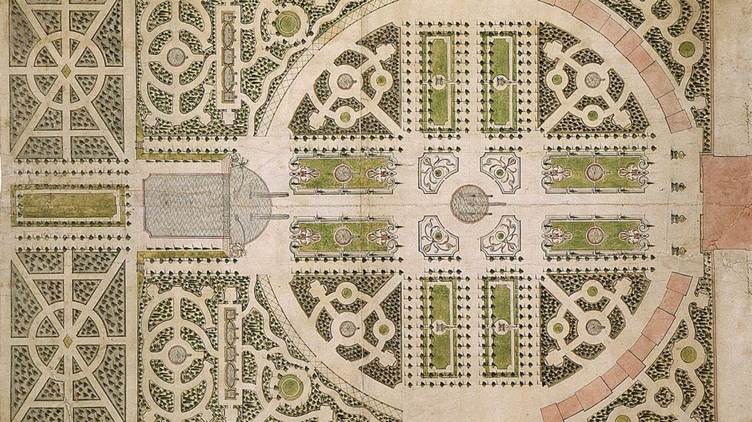 Historische Ansicht des Gartenplans