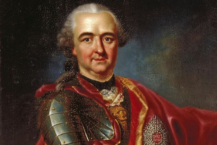 Schloss und Schlossgarten Schwetzingen, Porträt von Kurfürst Carl Theodor, Heinrich Carl Brandt, um 1791