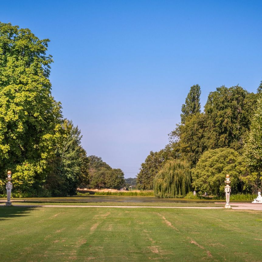 Schloss und Schlossgarten Schwetzingen, Blick über den Großen Weiher 