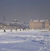 Schloss und Schlossgarten Schwetzingen im Winter