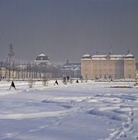 Foto: Staatliche Schlösser und Gärten Baden-Württemberg, Arnim Weischer Schloss und Schlossgarten Schwetzingen im Winter