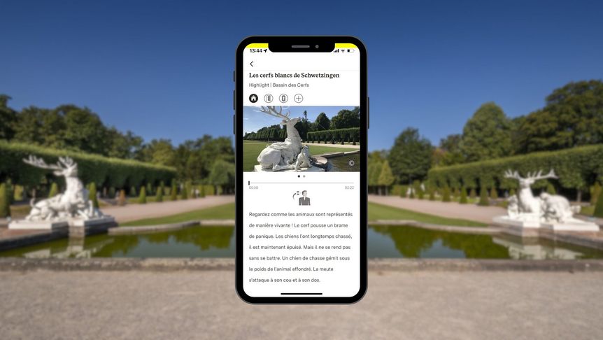 Château et parc de Schwetzingen, application Monument BW, exemple d’und étape