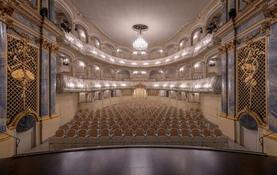 Blick von der Bühne des Schlosstheaters in den Zuschauerraum