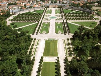 Schloss und Schlossgarten Schwetzingen, Luftbild