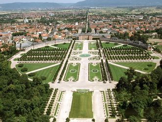 Schloss und Schlossgarten Schwetzingen, Luftbild