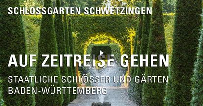 Startbildschirm des Filmes "Zeitreise mit Michael Hörrmann: Schlossgarten Schwetzingen"