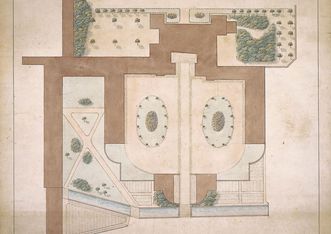 Plan des Ehrenhofs von Zeyher, 1834/35