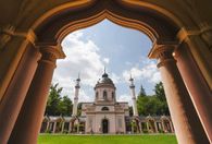 Blick auf die Gartenmoschee