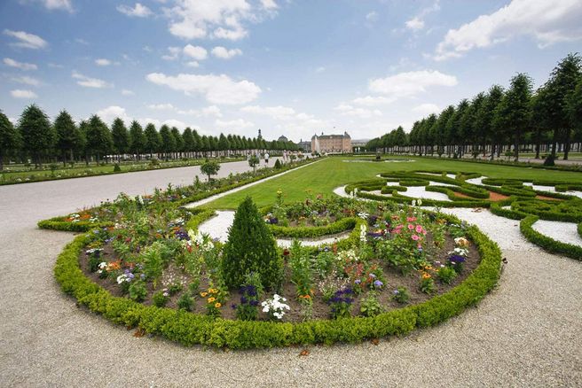 Château de Schwetzingen, Vue dans les jardins du château