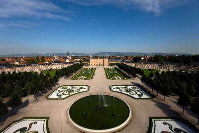 Schloss und Schlossgarten Schwetzingen, Luftaufnahme; Foto: Staatliche Schlösser und Gärten Baden-Württemberg, Achim Mende