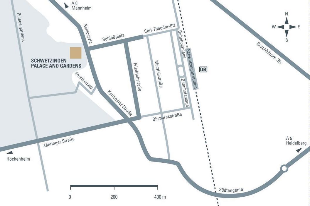 journey description: Schwetzingen Palace, illustration: Staatliche Schlösser und Gärten Baden-Württemberg, JUNG:Kommunikation