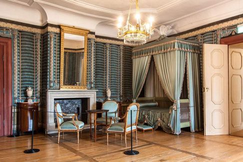 Château de Schwetzingen, Vue du salon ouvert