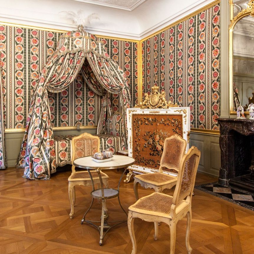 Schloss und Schlossgarten Schwetzingen, innen, Schlafzimmer Carl Theodor