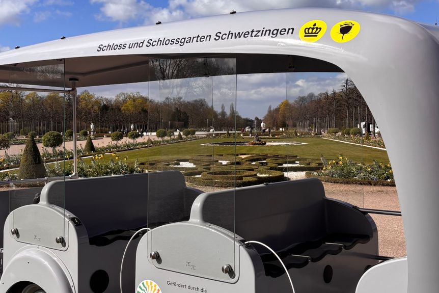 Schloss und Schlossgarten Schwetzingen, außen, Luftansicht Garten