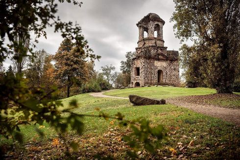 Schwetzingen Palace and Gardens, View of the Temple of Mercury