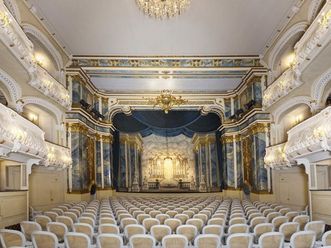 Blick in den Zuschauerraum des Schlosstheaters von Schloss Schwetzingen