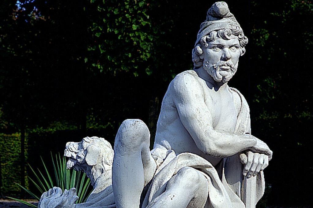 Schloss und Schlossgarten Schwetzingen, Garten, Statue des Vulkan, Peter Anton von Verschaffelt 