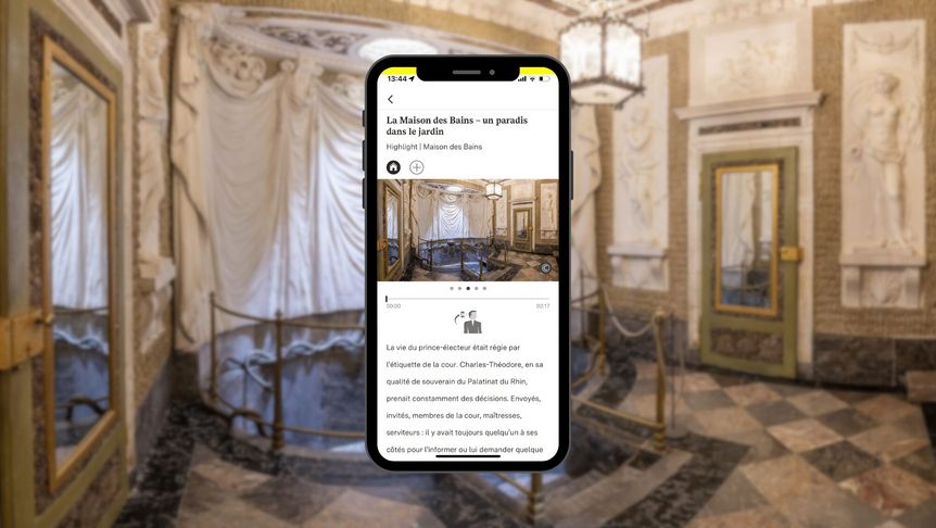 Château et parc de Schwetzingen, application Monument BW, exemple d’étape Highlight