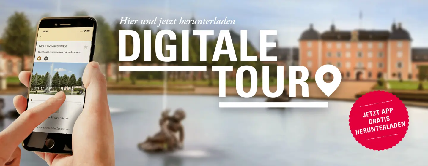 Schloss und Schlossgarten Schwetzingen, Werbebanner zur App „Monument BW“ 