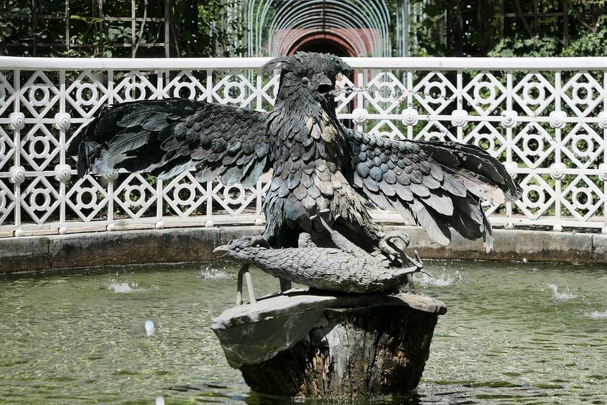 Foto: Staatliche Schlösser und Gärten Baden-Württemberg, Lukian Schäffner Schloss und Schlossgarten Schwetzingen, Bassin der wasserspeienden Vögel
