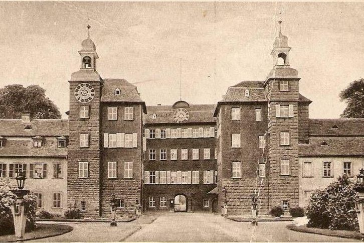 Schloss Schwetzingen, Motiv auf einer Postkarte etwa um 1900