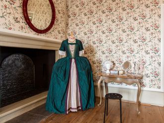 Blick in das Kammerdienerinnenzimmer im Schloss Schwetzingen