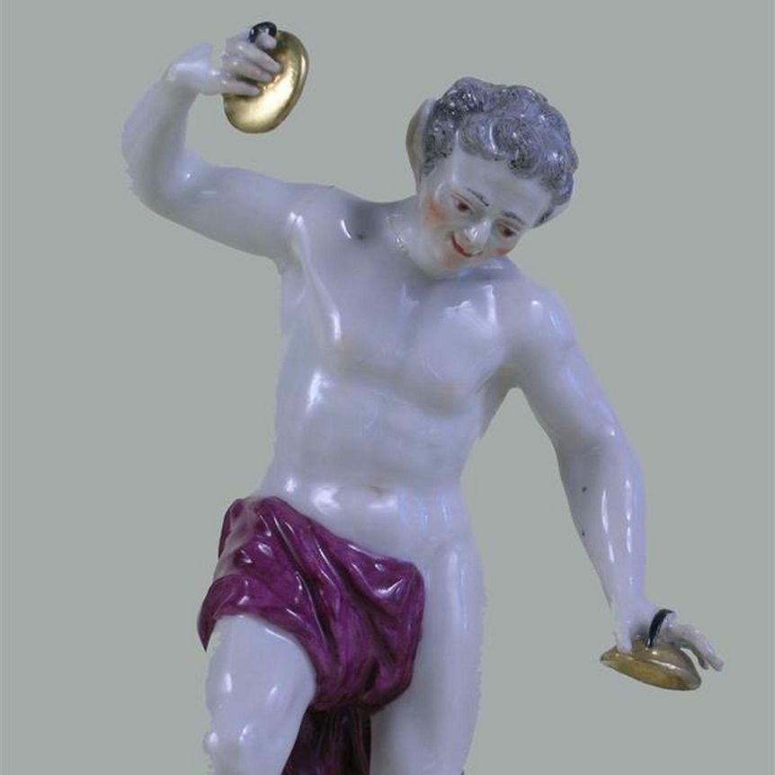 Schloss und Schlossgarten Schwetzingen, Porzellanfigur, Leihgabe des Erkenbert-Museums der Stadt Frankenthal