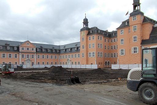 Ehrenhof des Schwetzinger Schlosses am 3. Februar 2015